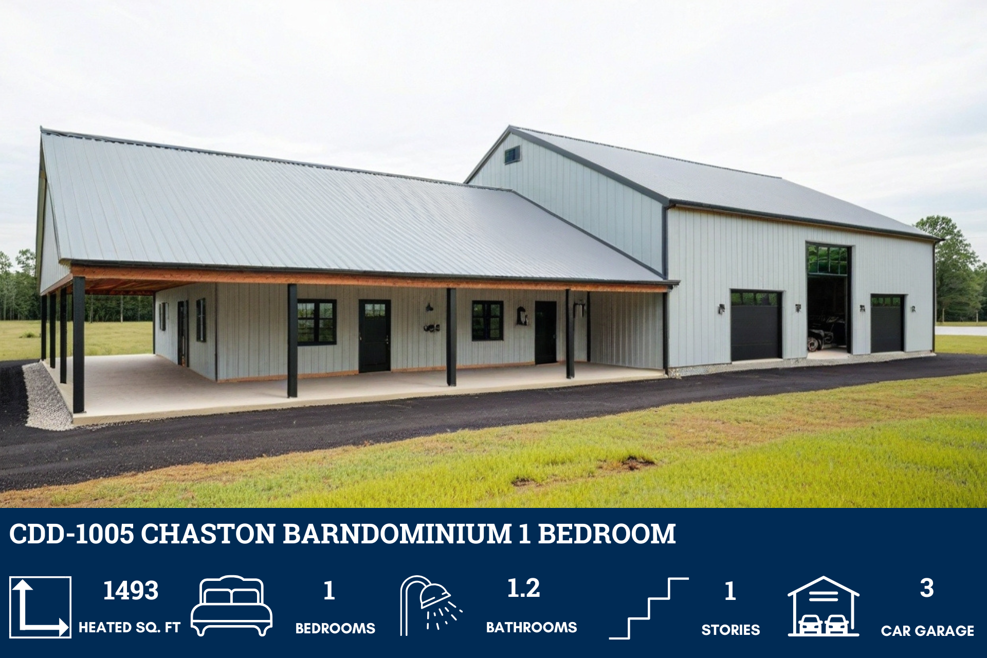 Chaston Barndominium House Plan CDD-1005