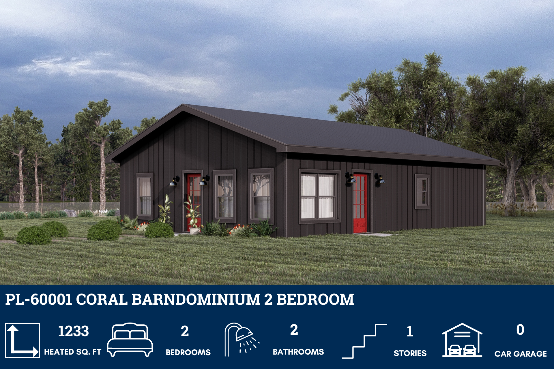 Coral Barndominium House Plan - Spacious Modern Design