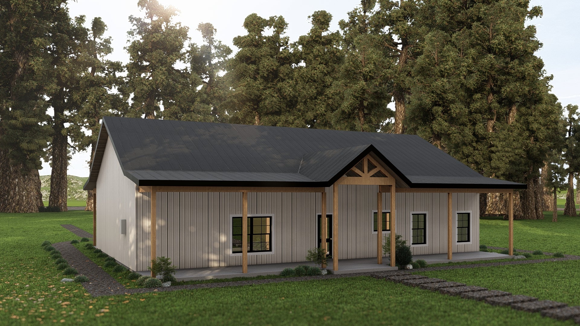 Barndominium House Plan - Cottonwood Design