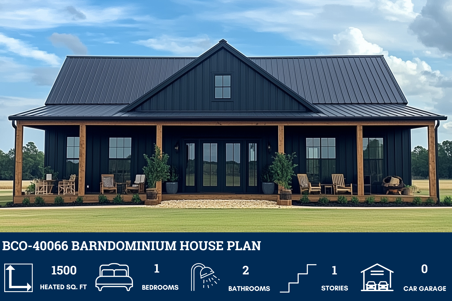 Barndominium House Plan BCO-40066
