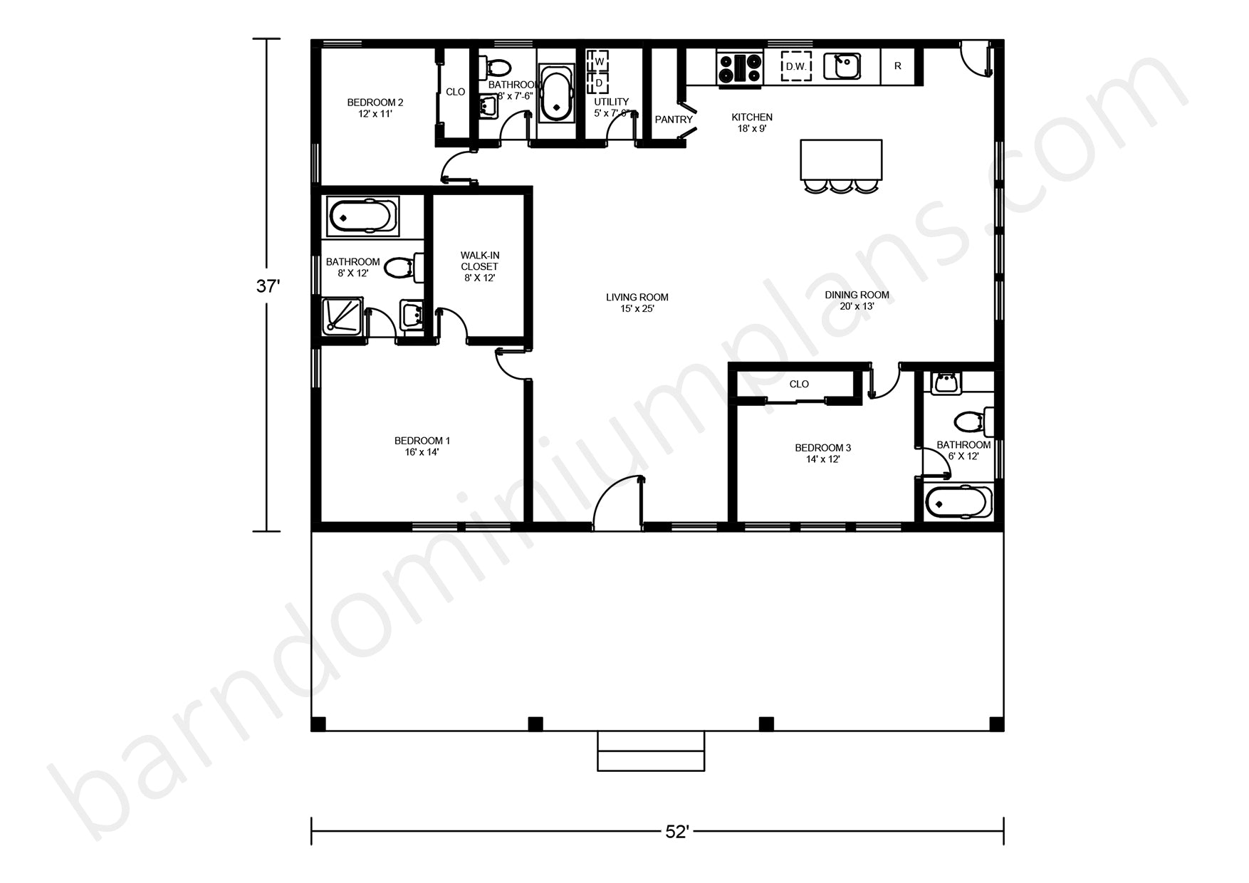 Barndominium House Plan BCO-40041 | Modern Barn Home Design
