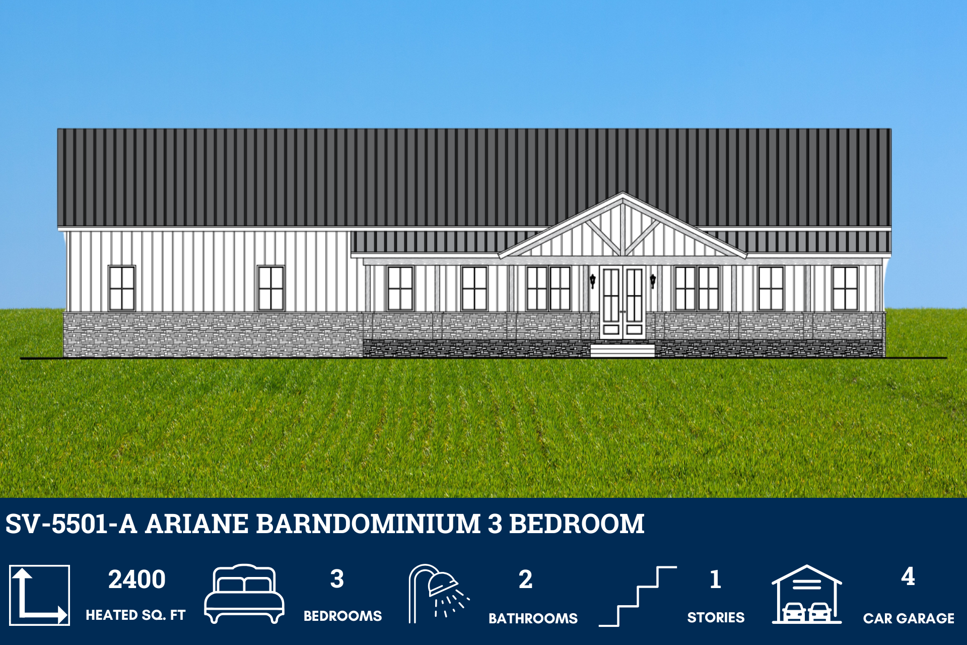 Ariane Barndominium House Plan SV-5501-A