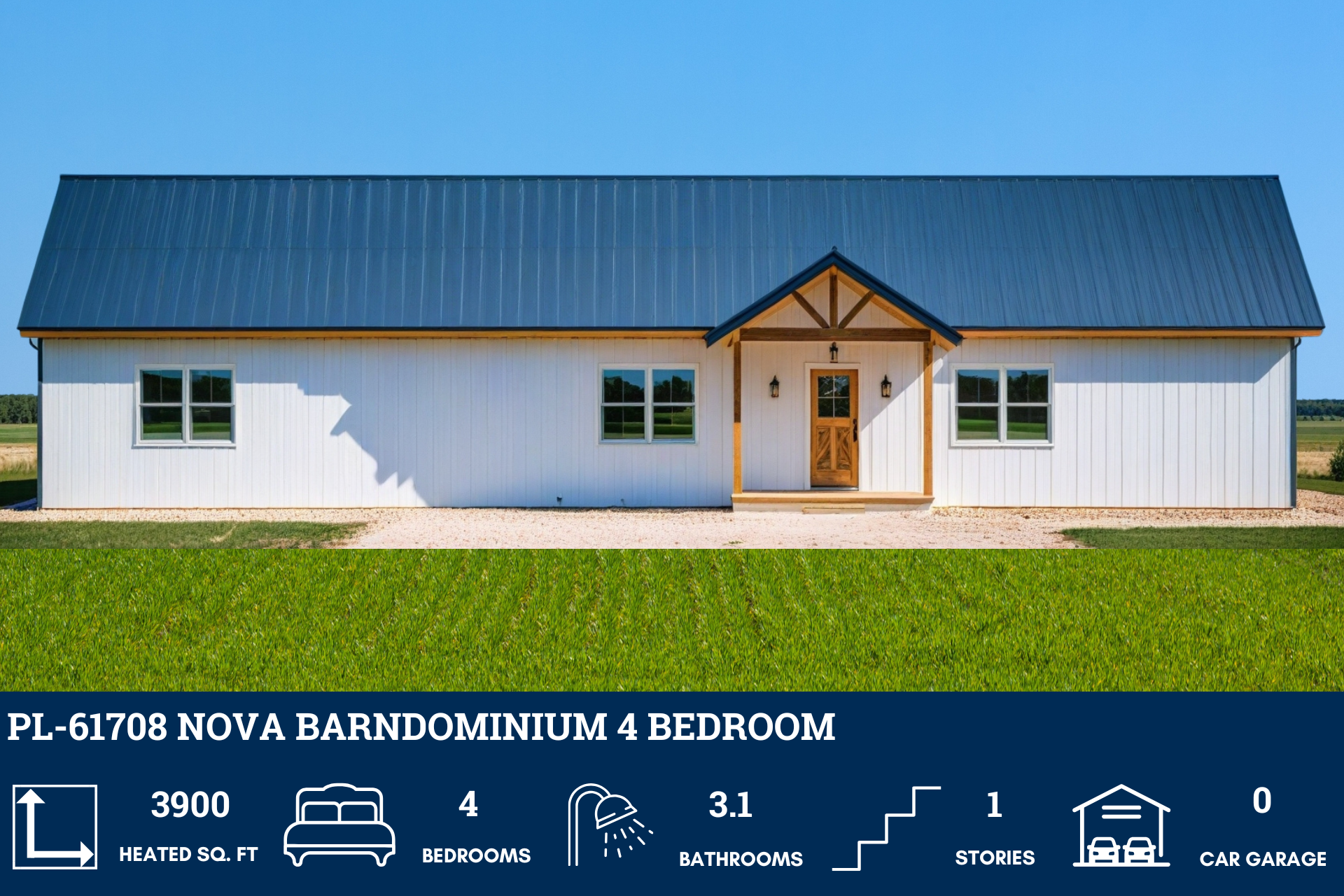 Nova Barndominium House Plan PL-61708
