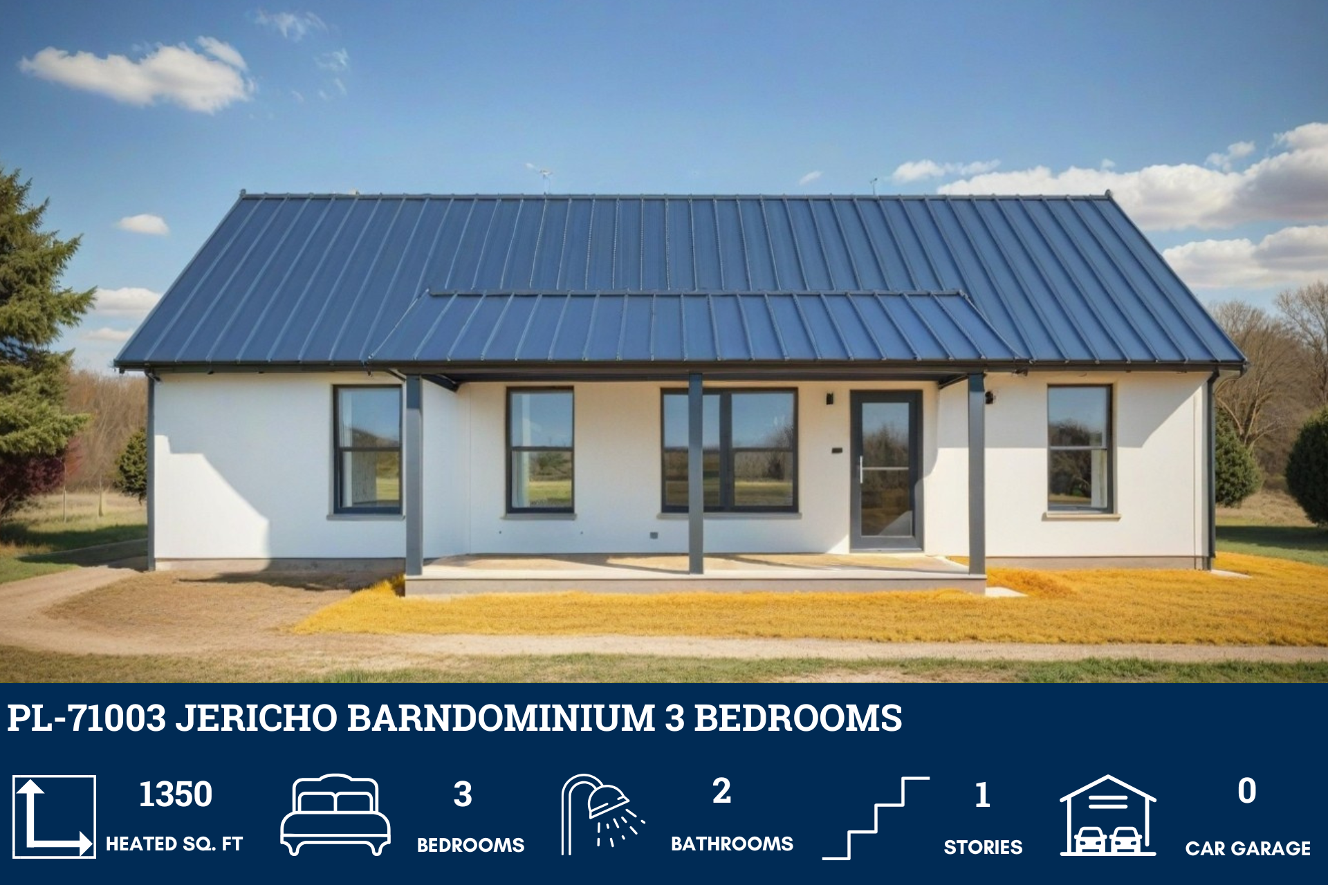 Jericho Barndominium House Plan PL-71003