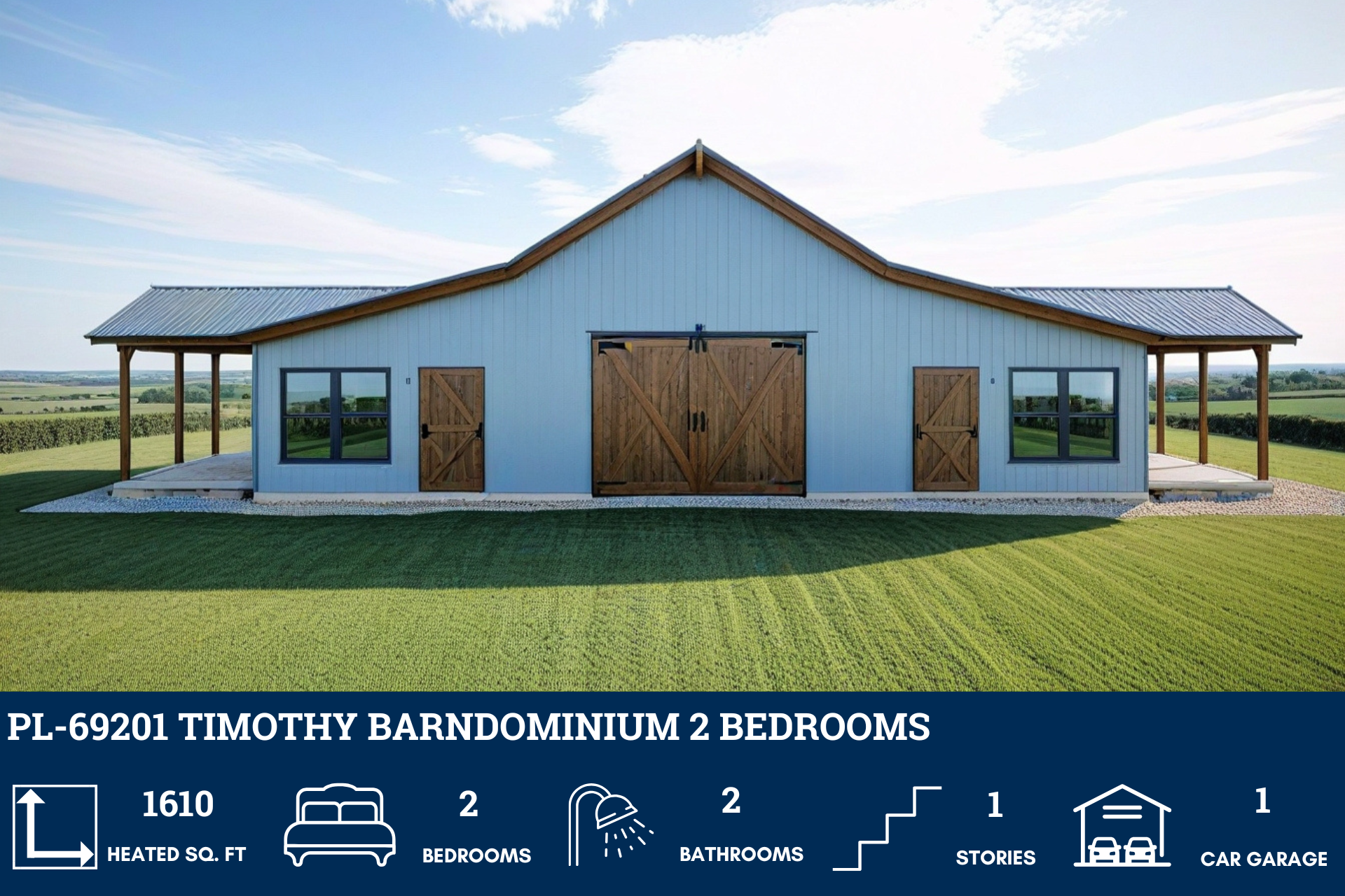 Timothy Barndominium House Plan PL-69201
