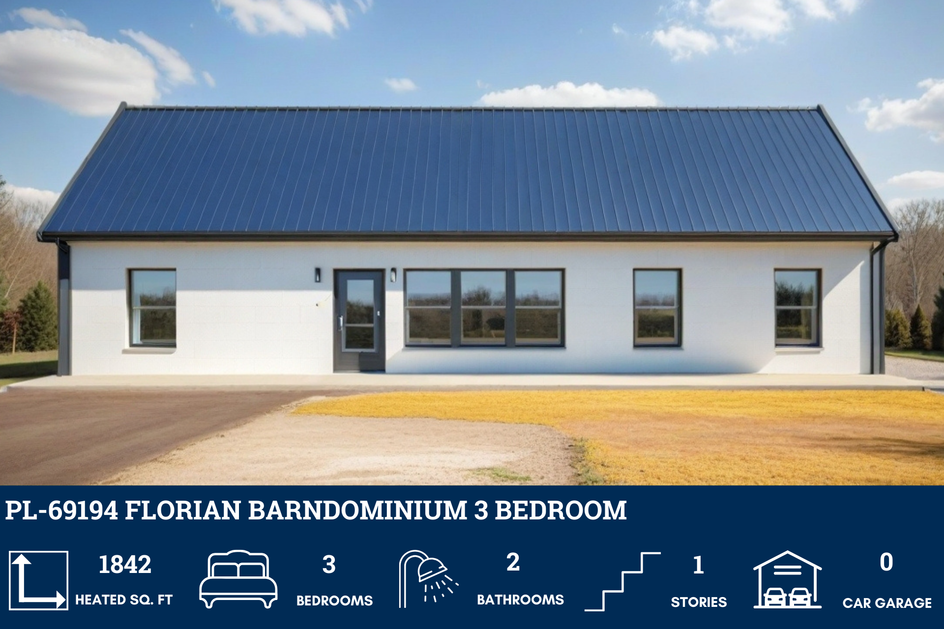 Florian Barndominium House Plan PL-69194