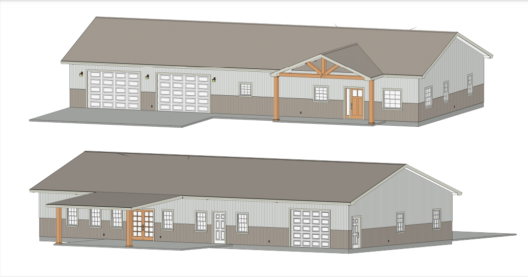 Barndominium House Plan LP-1010 | Modern Farmhouse Design