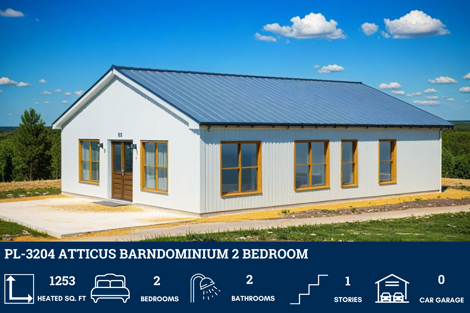 Atticus Barndominium House Plan PL-3204