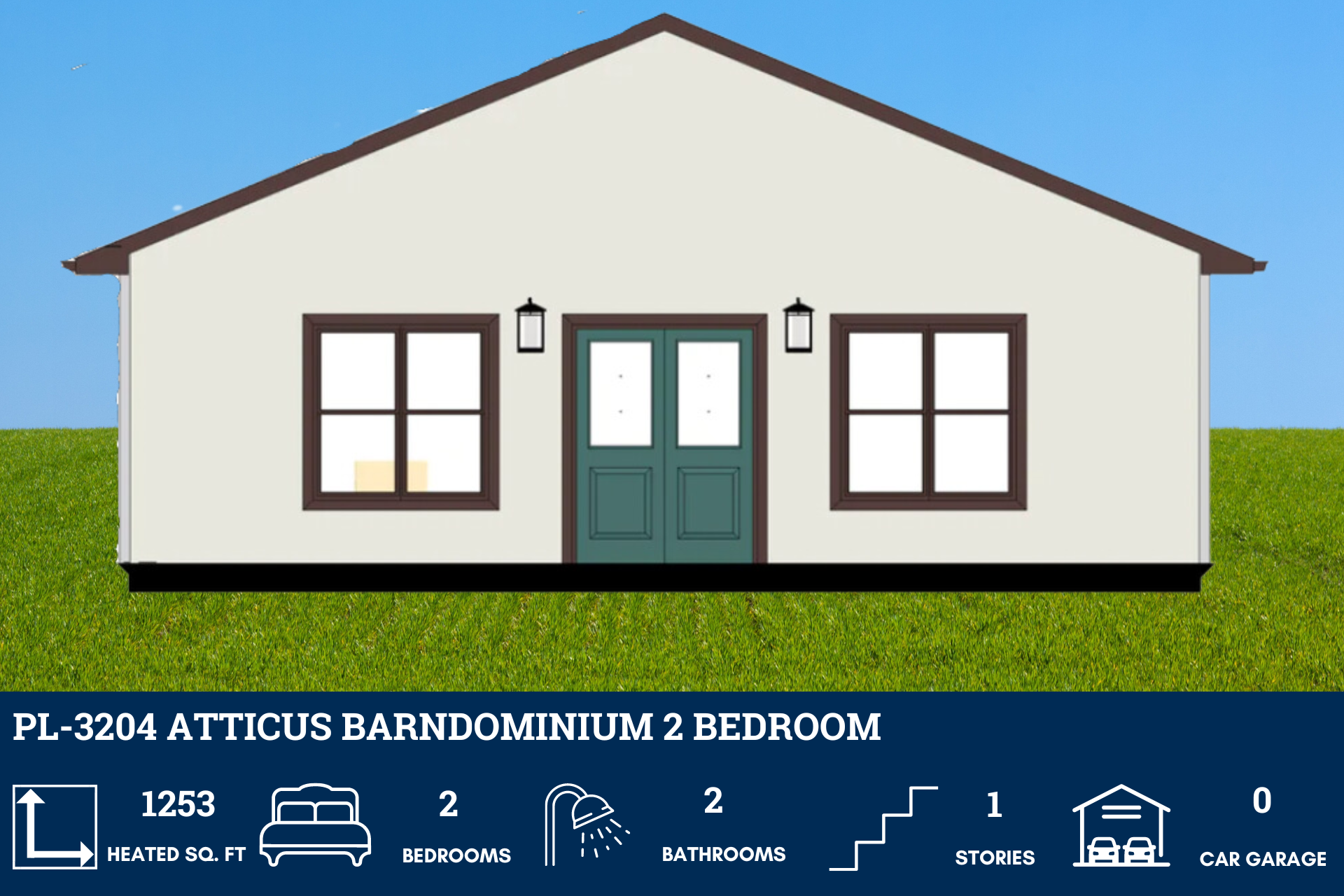 Atticus Barndominium House Plan PL-3204
