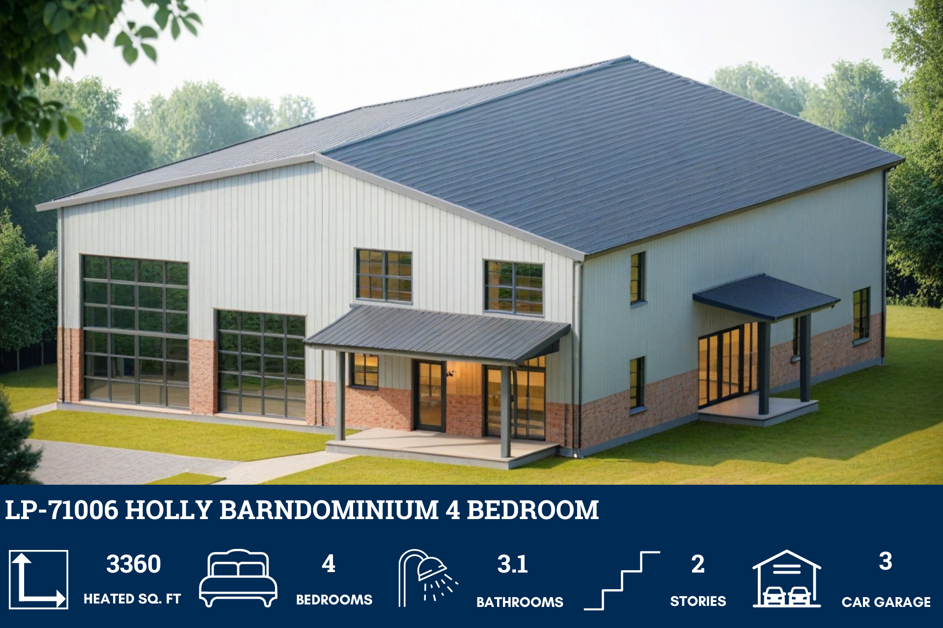Barndominium House Plan - LP-71006 Holly Design