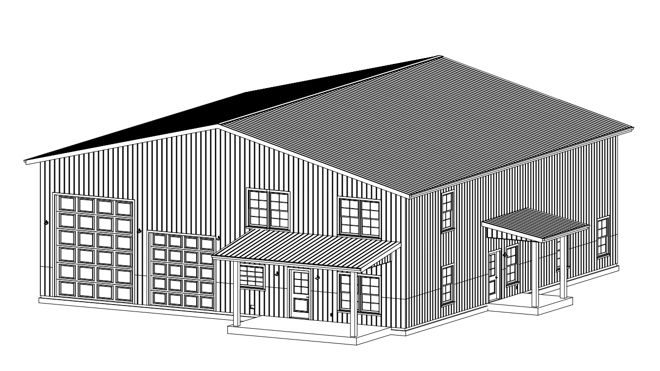 Barndominium House Plan - LP-71006 Holly Design