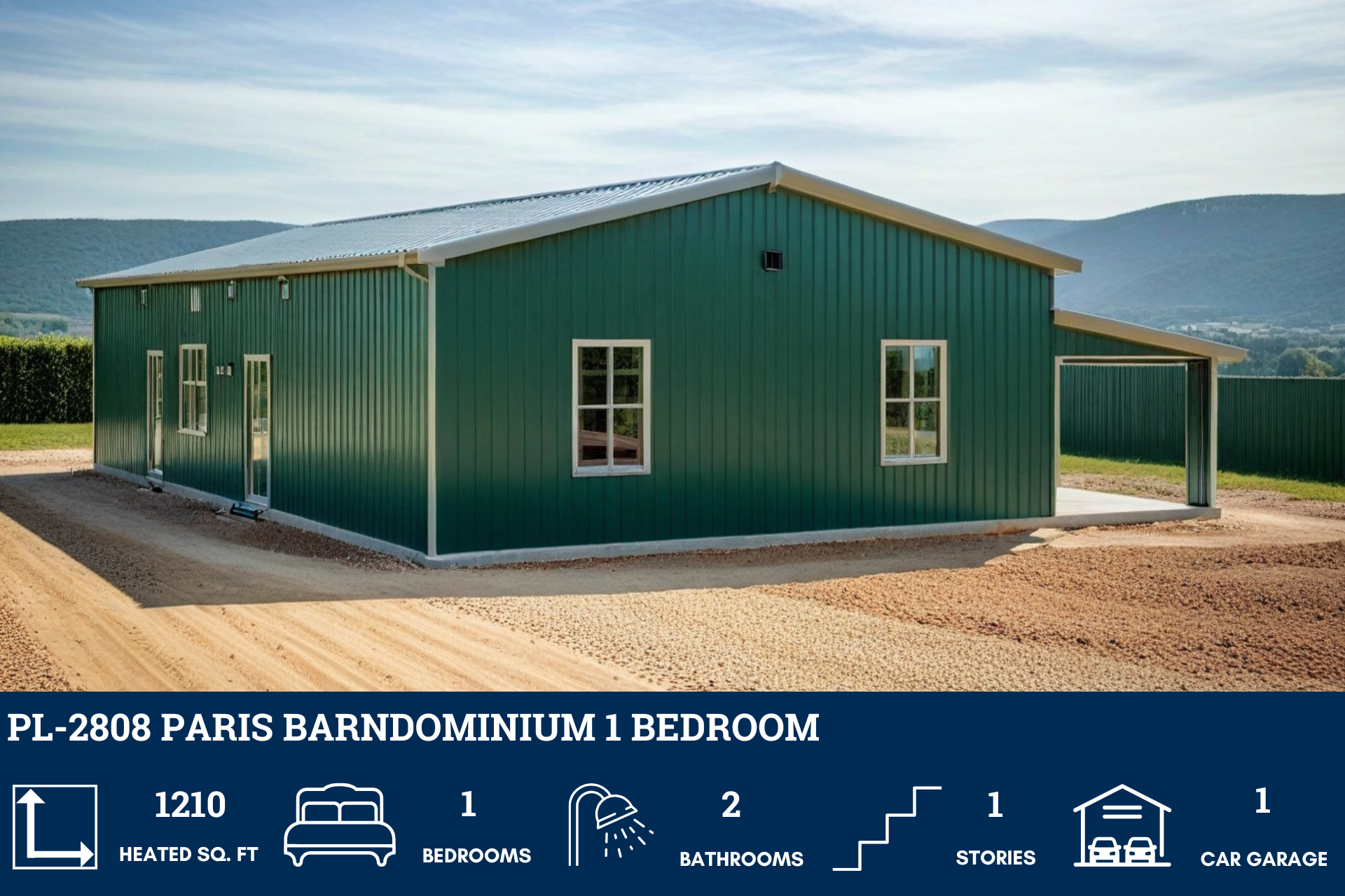 Paris Barndominium House Plan PL-2808