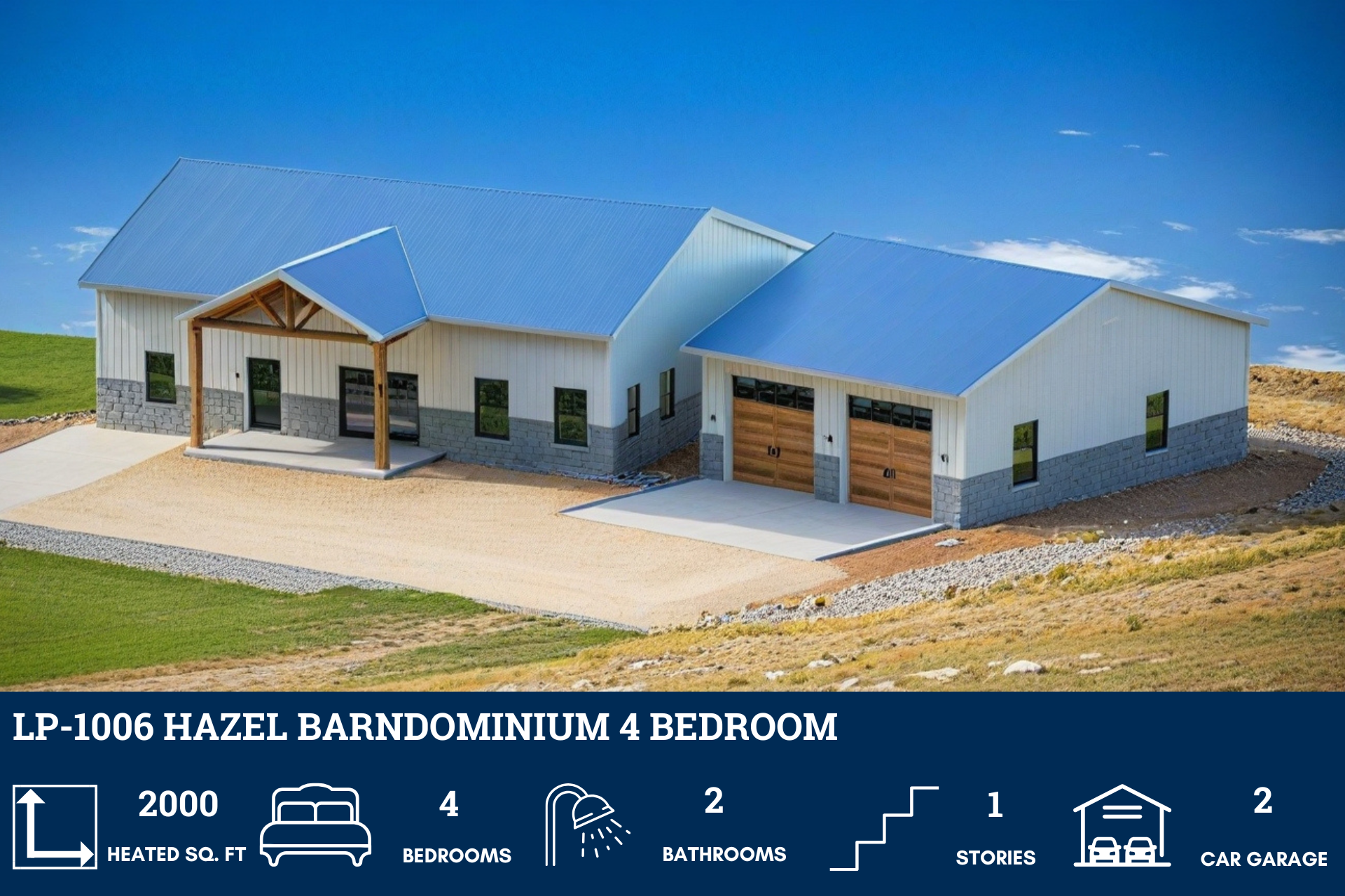 Hazel Barndominium House Plan LP-1006