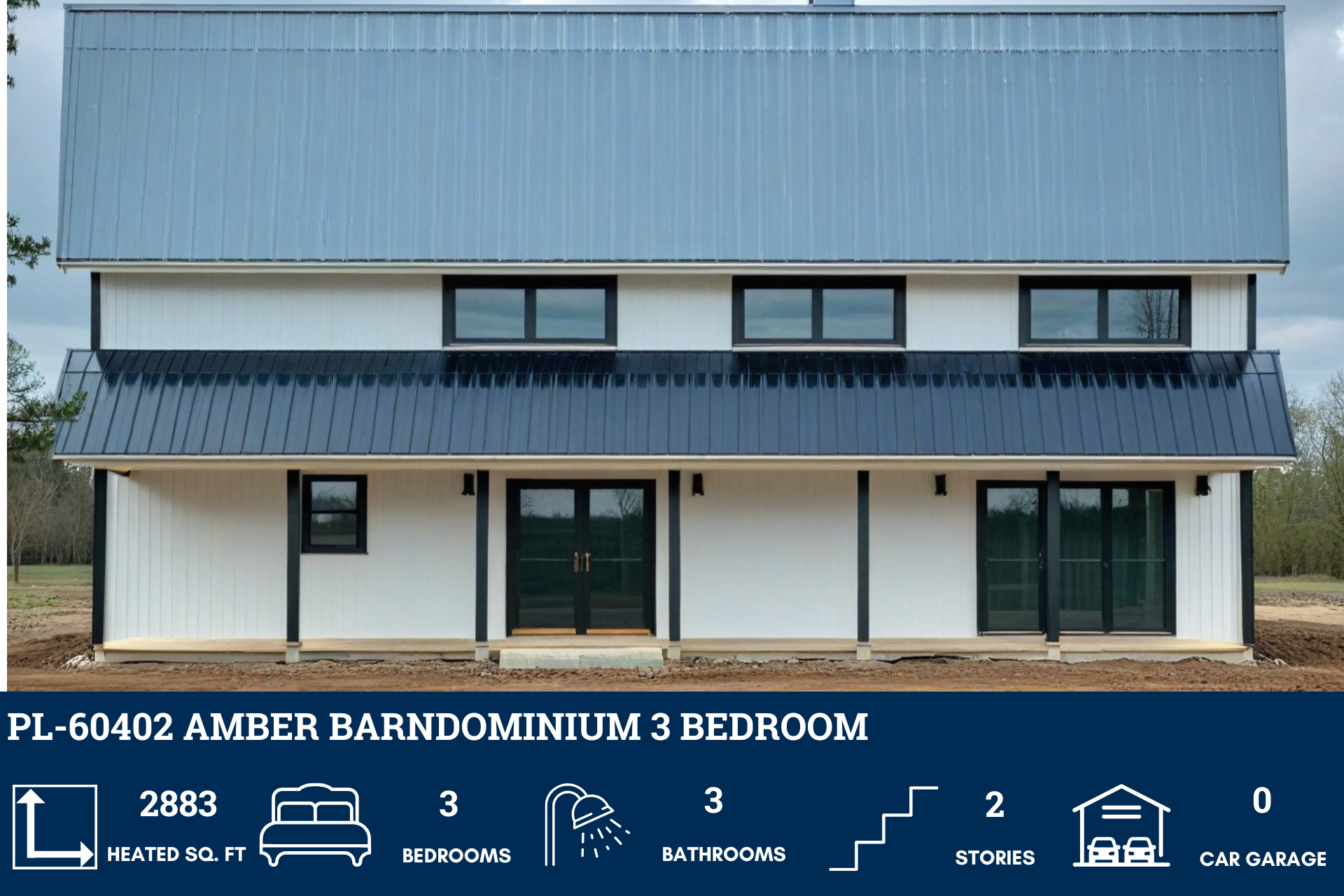 Amber Barndominium House Plan PL-60402