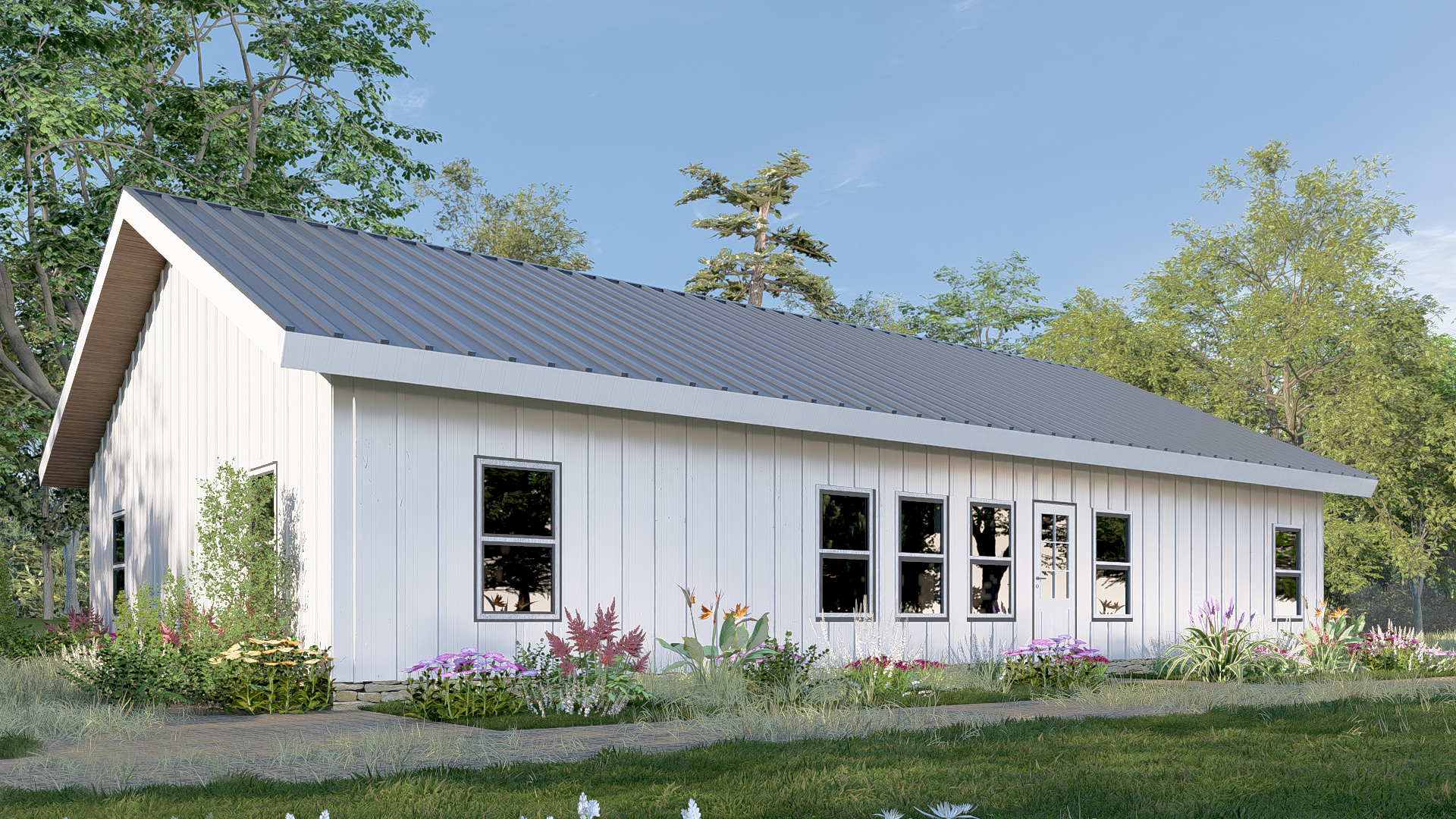 Greenway Barndominium House Plan PL-62302