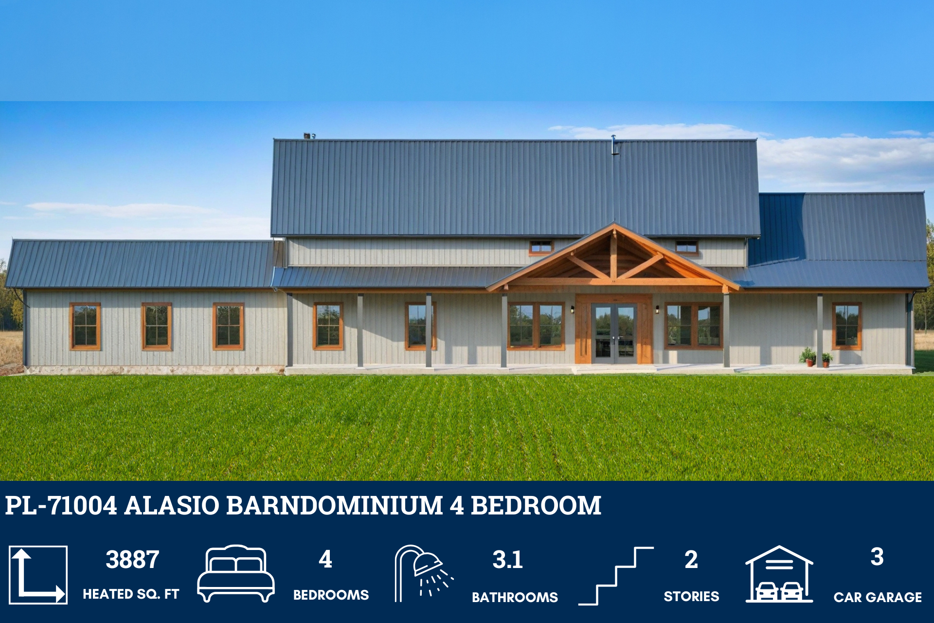 Alasio Barndominium House Plan PL-71004
